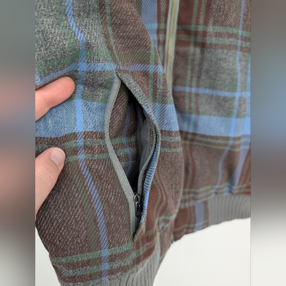Prana Women's Plaid Goose Down Insulated Showdown Bomber Jacket Sz.S Outdoor - Picture 6 of 13